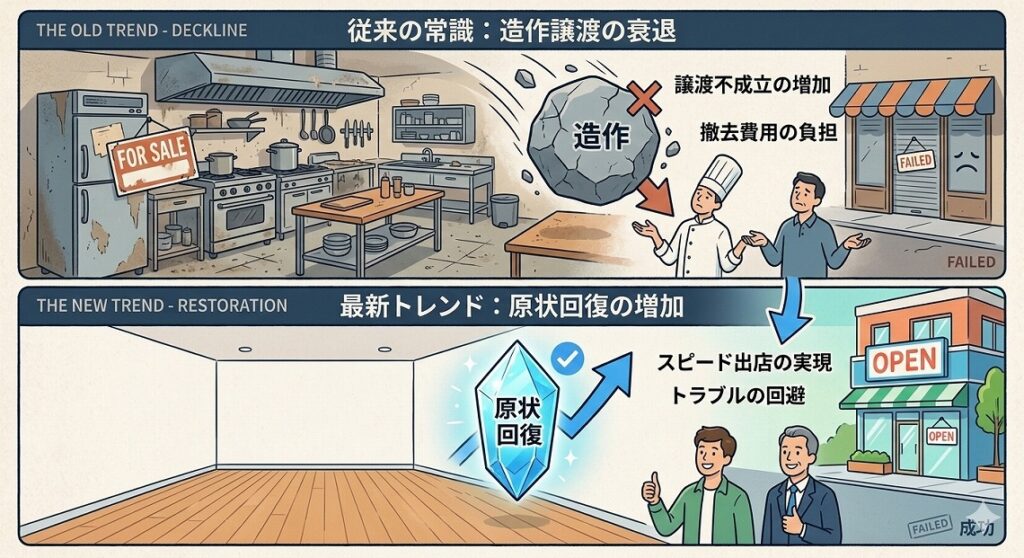 【プロが教える】居抜き店舗の常識が変わった？「造作譲渡」の衰退と最新トレンド